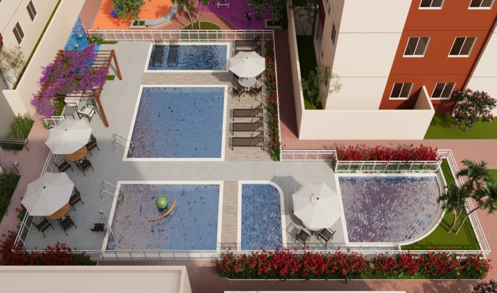Área da piscina