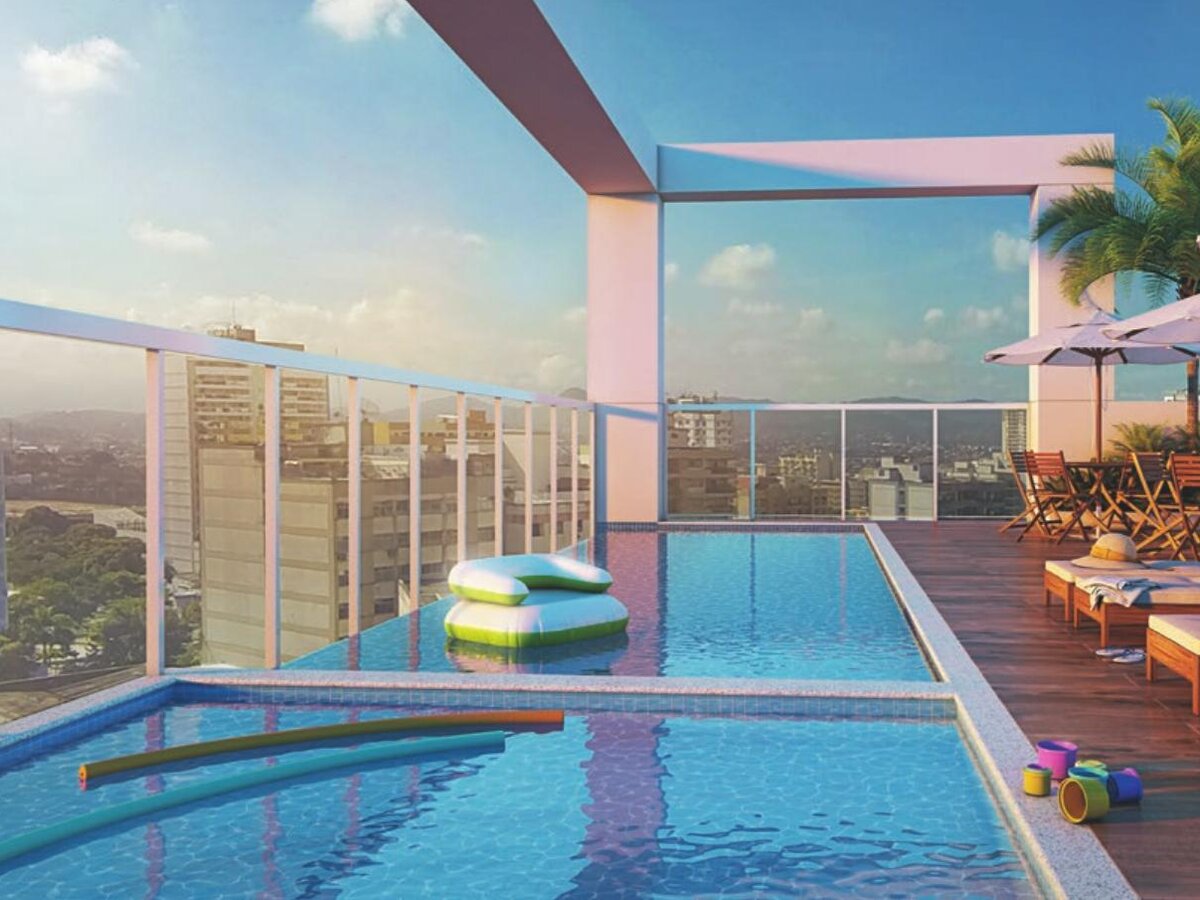 Piscina adulto com borda infinita
